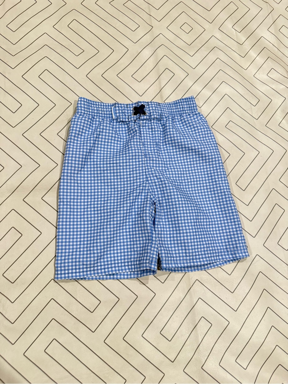 New Rugged Butts Blue Gingham Swim Trunks